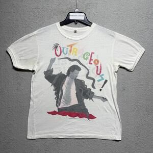 Vintage 1986 Lionel Richie Outrageous Tour T-Shirt Made in Canada Brockum Sz L